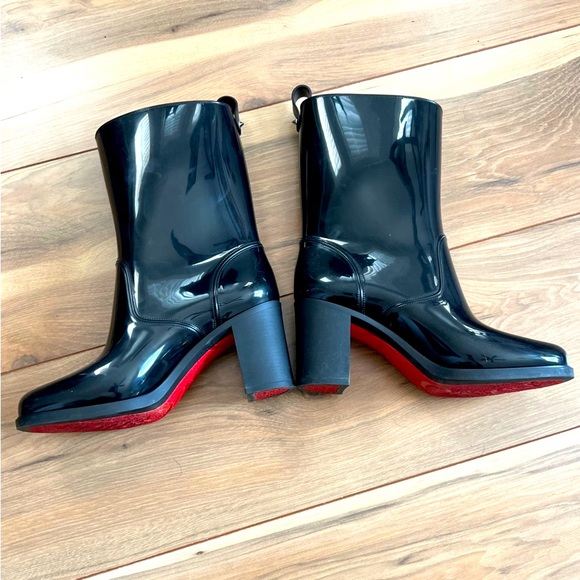CHRISTIAN LOUBOUTIN Loubirain Waterproof Bootie rainboots - Picture 4 of 12